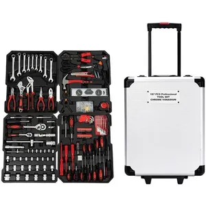 Conjunto de Ferramentas Efftool Para Carrinho Com 187 Peças Preto E-BI