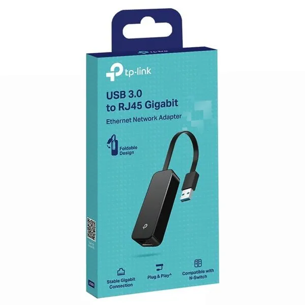 Adaptador de Rede USB 3.0 para RJ45 UE306 Compacto e Leve Preto TP-Link Adaptador de Rede USB 3.0 para RJ45 UE306 Preto TP-Link