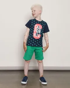 Bermuda Infantil Moletinho Flame Cargo Verde 4