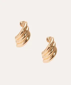 brinco elos torcidos dourado Único