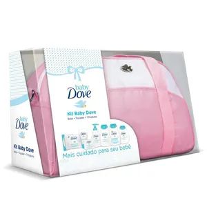 Kit Dove Baby Bolsa Maternidade Rosa + Trocador + 7 Produtos
