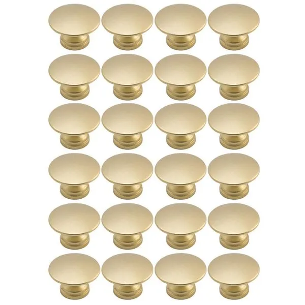 Kit 24 Puxadores de Móveis Pontos Dourados 3x2cm Armários Gavetas Tucson
