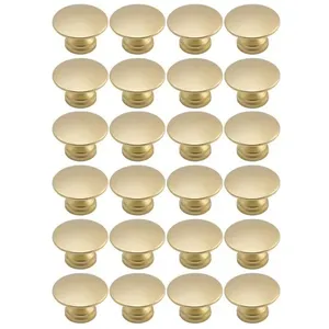 Kit 24 Puxadores de Móveis Pontos Dourados 3x2cm Armários Gavetas Tucson