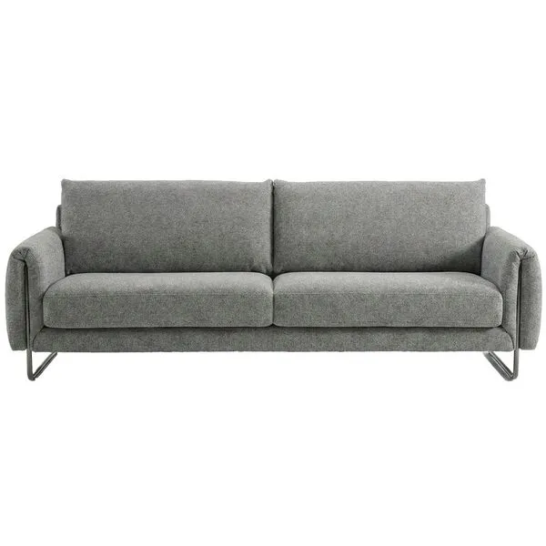 Sofá 3 Lugares Herval Encosto Fixo Cinza MH4205