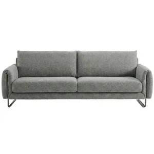 Sofá 3 Lugares Herval Encosto Fixo Cinza MH4205