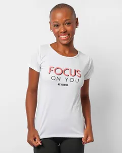 Blusa Fitness Feminina Com Recortes Furadinha Branca M