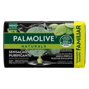 Kit com 3 Unidades de Sabonete em Barra Palmolive 150g Argila e Eucalipto