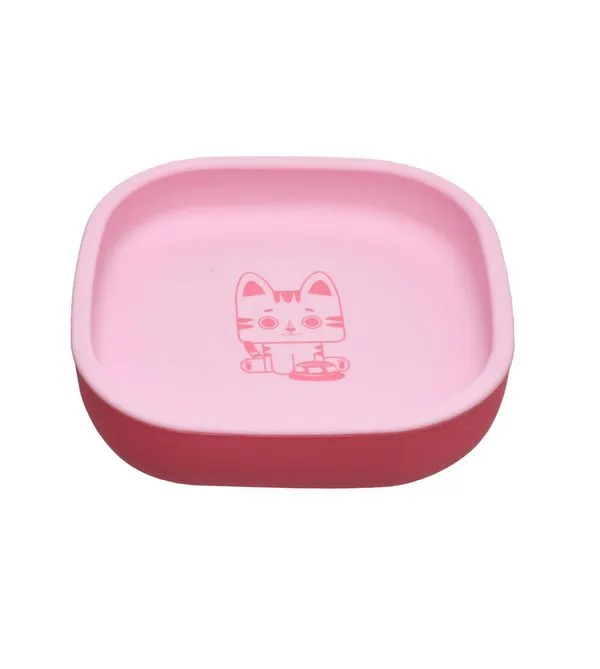 Prato de Silicone com Ventosa 410ml Gato Mia - Kouii Gato Mia