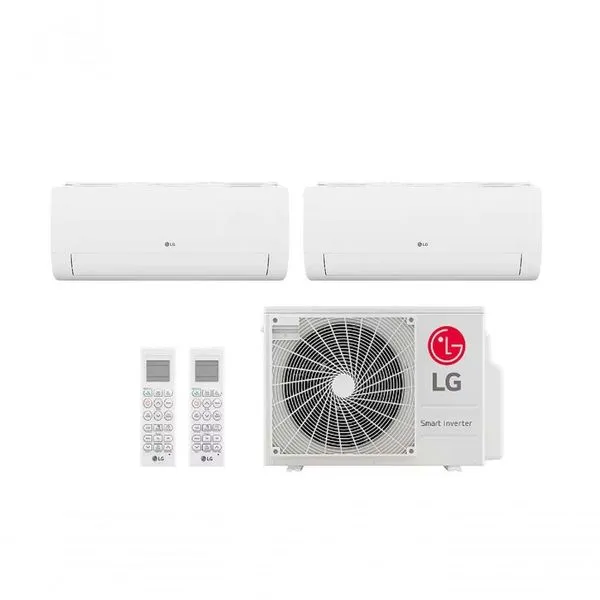 Ar Condicionado Multi Split Inverter LG 2x Evap Hiwall 12000 BTUS Quente e Frio Wi-Fi 220V AMNW12GSJA1 Ar condicionado Multi Split Inverter 2 ambientes (Hiwall 2X 12.000BTUS) Quente/Frio WiFi integrado 220V