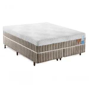 Colchão Natural Gel Articulado Marrom 20cm Opcionais Box Medida King 193x203cm