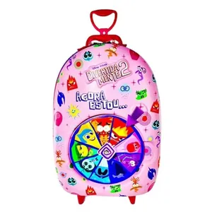 Mochila com Rodinhas - Divertidamente - Roleta da Maxtoy - Rosa - Diplomata