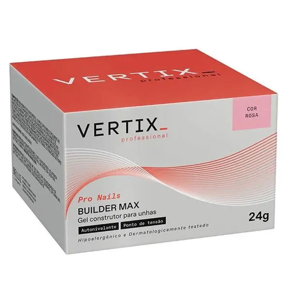 Gel Para Unha Vertix Builder Max Rosa 24g
