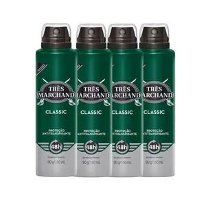 Kit Desodorante Aerosol Très Marchand Classic 150ml - 4 Unidades