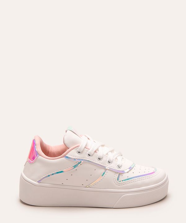 tênis infantil cano baixo casual branco 28