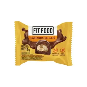Bombom Fit Food Castanha de Caju Zero Lactose 14g BOMBOM FIT FOOD CASTANHA DE CAJU ZERO LA