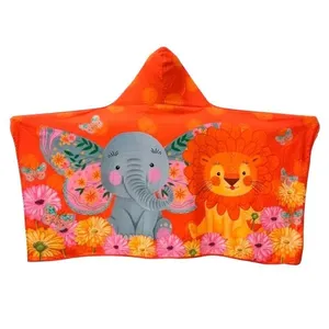 Toalha Com Capuz Peixote Animais No Jardim (MP)