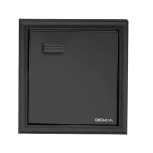 Porta Papel Higiênico de Embutir 7048 17,5x12,5x16,5cm Design Moderno Black Crismetal Porta Papel Higiênico de Embutir 7048 17,5x12,5x16,5cm Black Crismetal