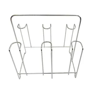 Organizador Para 6 Copos Cromado 19x12x18cm 16287 - Passerini