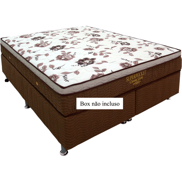 Colchão Queen Size Superpocket Classic Gold, 158x198cm, Antialérgico - Ortobom Marrom