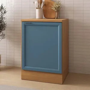 Balcão 1 Porta 60cm com Tampo Soho CabeCasa MadeiraOriginals Freijó/Azul Freijó/Azul