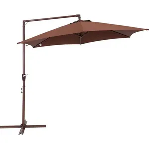 Ombrelone Veneza Suspenso 3mts Deck Piscina Jardim Bel Cor Marrom