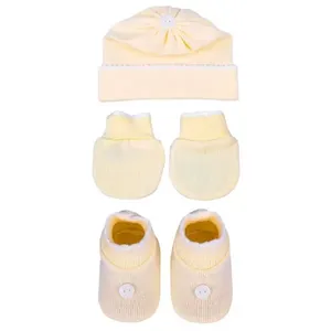 Kit Bebê Rn 3 Pecas Sanches Amarelo Com Botao (MP)
