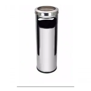 Cinzeiro Lixeira Com Coletor De Bituca Inox C18a