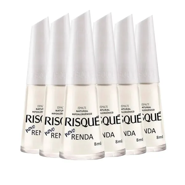 Kit Esmalte Risqué Novo Renda 8ml - 6 Unidades