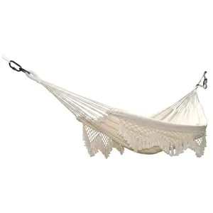 Rede de Dormir e Descanso Baumon Rio Purus 200x150cm Algodão Bege OP22