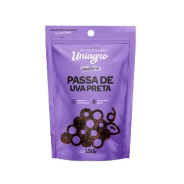 Passa De Uva Preta Uniagro 150g PASSA DE UVA PRETA U
