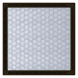 Tampa Casa De Máquinas Colmeia Sistema Gaveta Deslizante 95x95cm Alumínio Marrom