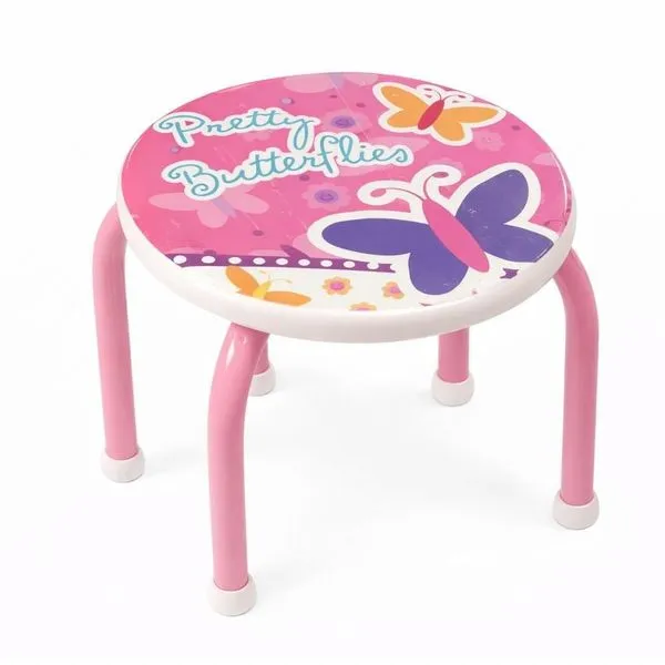 Banqueta Infantil Multiuso Cadeira Degrau Estudos Lanche Aço Rosa Utibom Banqueta Infantil Multiuso Cadeira Degrau Aço Rosa Utibom