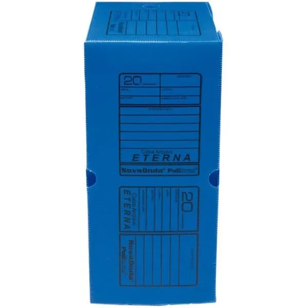 Arquivo Morto Polibras Novaonda Gigante Polipropileno 38x17x29cm Azul Arquivo Morto Polibras Novaonda Gigante Polipropileno Azul