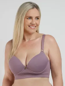 Sutiã Com Bojo Base Dupla Plus Size Feminino LILAS 48