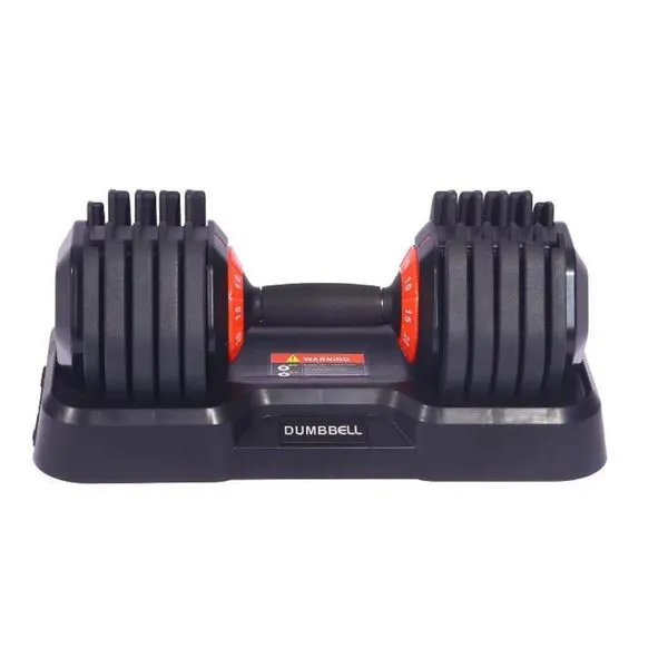 Halter Regulável 25kg Dumbell Ajustável K2 Anilha Preto E Vermelho