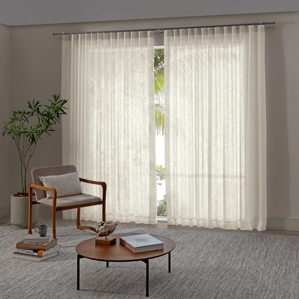 Cortina Trilho Duo Bella & Co 540x250cm Linhão E Areia (MP)