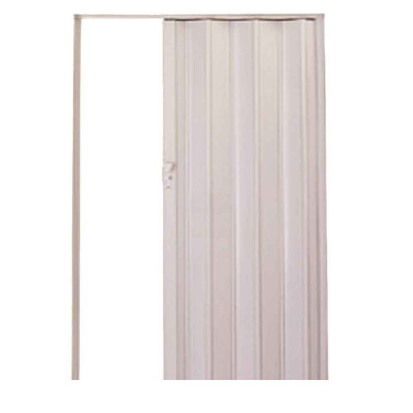 Porta sanfonada de PVC Plast 210x72cm com trinco bege BCF