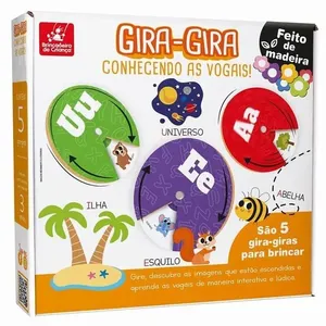Jogo Educativo Gira Conhecendo as Vogais com Roletas Interativas Brincadeira de Criança Jogo Educativo Gira Conhecendo as Vogais com Roletas Brincadeira de Criança