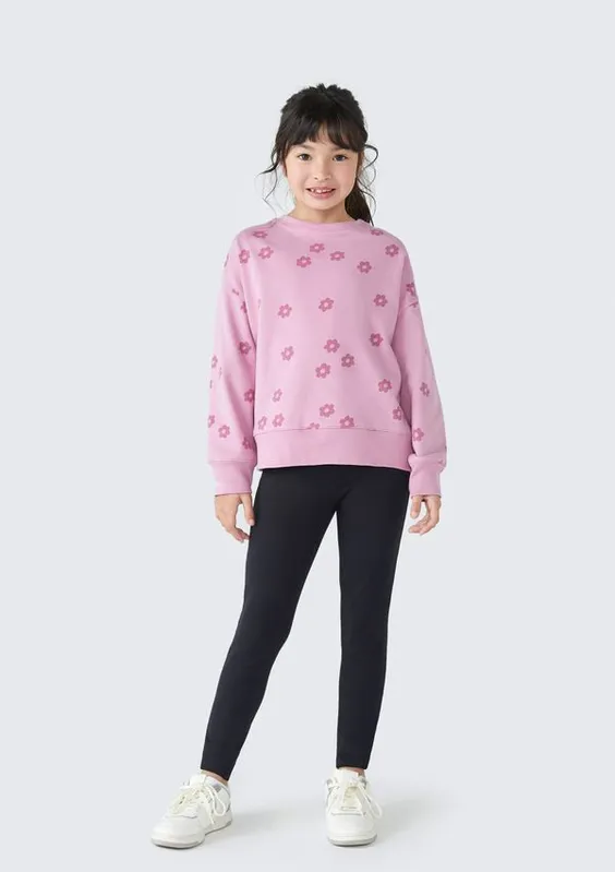 Conjunto Longo Infantil Menina Estampado - Rosa 012
