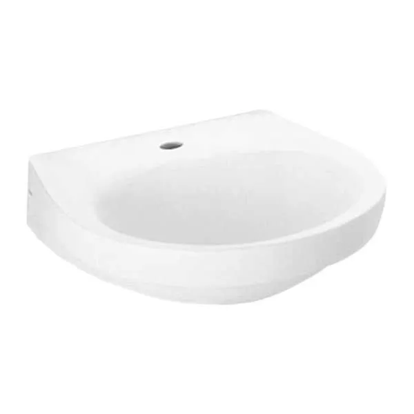 Lavatório Parati de Louça com Furação 1 Furo Vazado 47X42,5CM Branco para Banheiro Logasa Lavatório Parati de Louça com Furação 1 Furo Vazado 47X42,5CM Branco Logasa