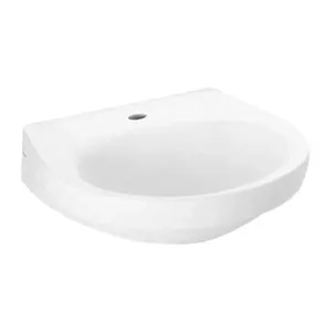 Lavatório Parati de Louça com Furação 1 Furo Vazado 47X42,5CM Branco para Banheiro Logasa Lavatório Parati de Louça com Furação 1 Furo Vazado 47X42,5CM Branco Logasa