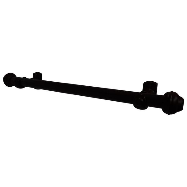 Kit Varão 3m Slim 28mm Bella Arte Preto Fosco