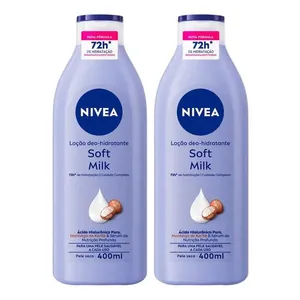 Kit Creme Hidratante Corporal Nivea Body Soft Milk 400ml - 2 Unidades