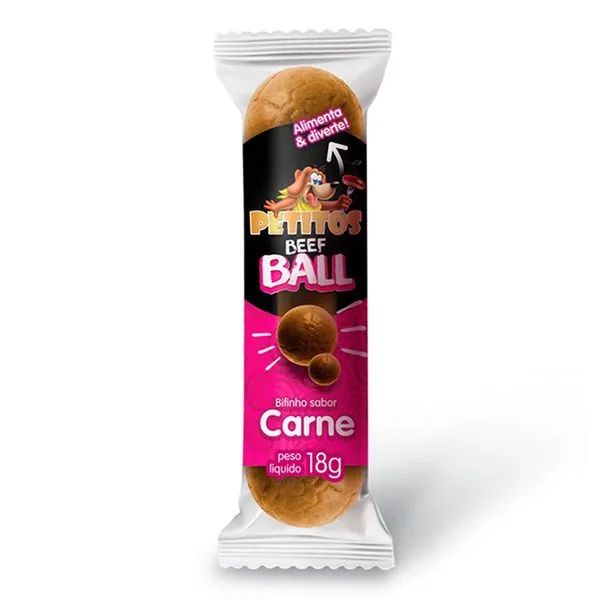 Petisco Bifinho Petitos Para Cães Carne Caixa 25 Unidades 18g (MP)