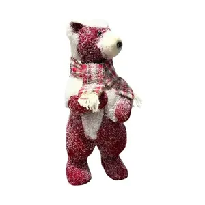 Urso Decorativo Em Pé Bela Flor 45cm 98058 (MP)
