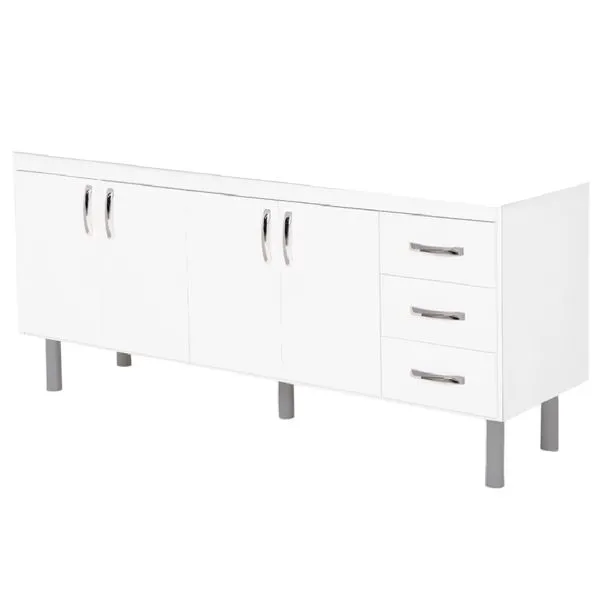 Armário Cozinha 174,2cm Tóquio sem Pia Branco - 541102 - A.J.RORATO