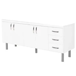 Armário Cozinha 174,2cm Tóquio sem Pia Branco - 541102 - A.J.RORATO