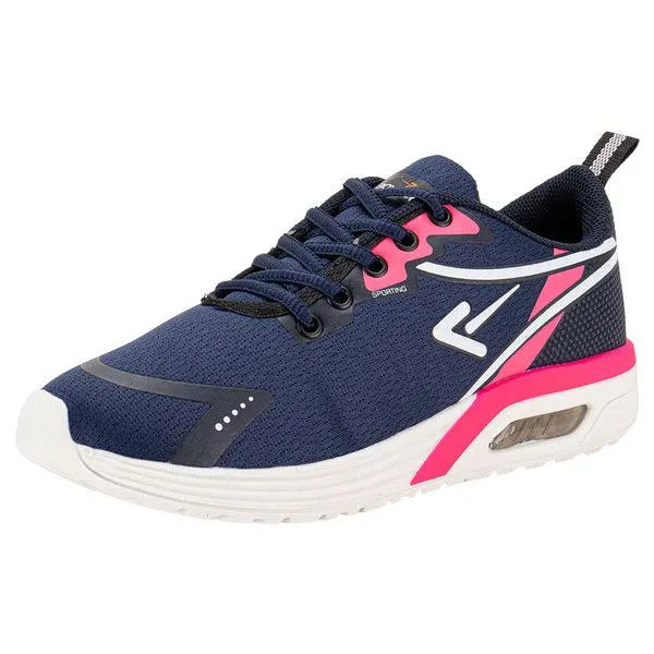 Tênis Feminino Box 200 BX2437 AZUL/ROSA 38