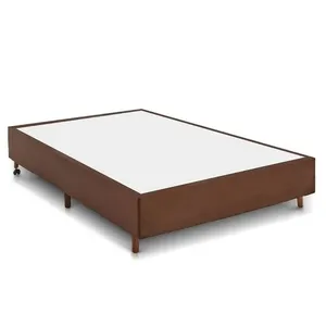 Base para Cama Box Casal Suede Estrutura em Madeira com Superfície Antiderrapante Marrom Gazin Colchões Base para Cama Box Casal Suede em Madeira com Superfície Antiderrapante Marrom Gazin Colchões