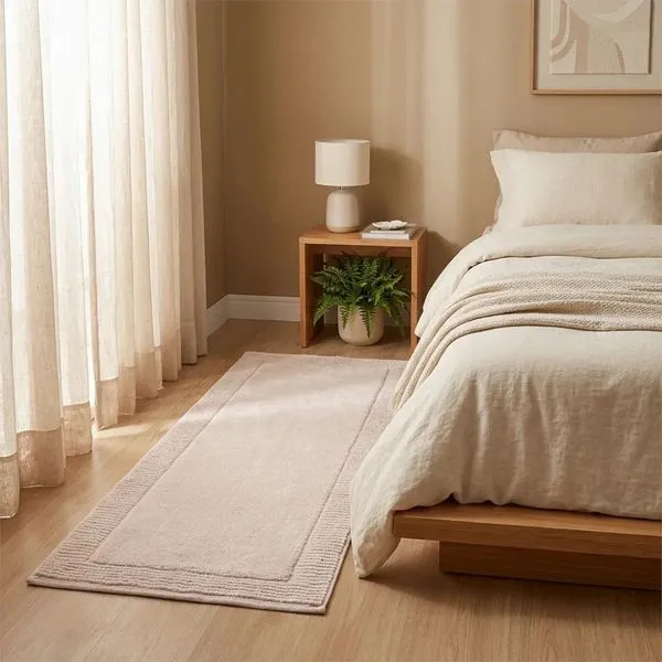 Tapete Passadeira Suez 60CM X 120CM Algodão Base Antiderrapante Multiuso Rosê Kacyumara Tapete Passadeira Suez 60CM X 120CM Algodão Antiderrapante Rosê Kacyumara